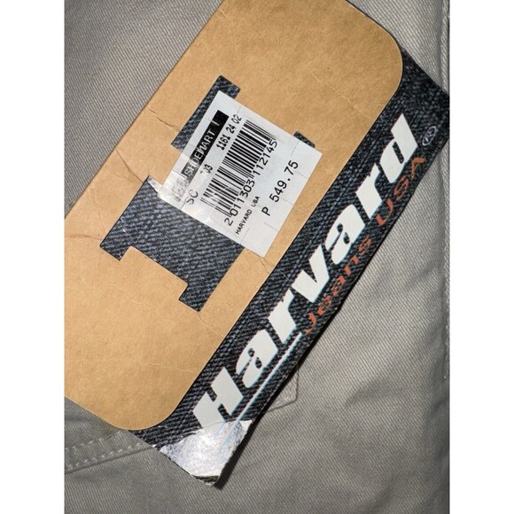 NWT Deadstock Vintage Harvard Jeans USA Mens Khaki Chino Pants 34X30.5 See Pics - Picture 15 of 16